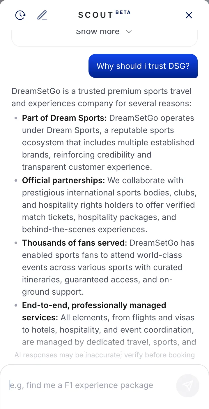 Trust & Reliability screen